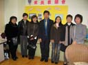 Mrs. Wendy Mok, Mr. Simon Chan (President), Mrs. Olivia Tse and some of the parent helpers at the PTA booth.